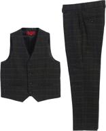 tweed plaid vest and pants set for kids and boys - gioberti logo