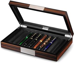 img 4 attached to Lifomenz Co Wood Pen Display Box - Organize and Showcase Your Pen Collection with Style