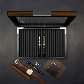 img 1 attached to Lifomenz Co Wood Pen Display Box - Organize and Showcase Your Pen Collection with Style