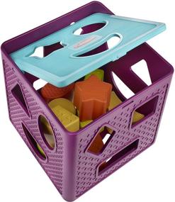 img 1 attached to Игрушка Playskool Form Fitter Shape Sorter: увлекательный куб для малышей от 18 месяцев и старше с 9 подходящими формами (эксклюзивный на Amazon)
