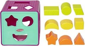 img 2 attached to Игрушка Playskool Form Fitter Shape Sorter: увлекательный куб для малышей от 18 месяцев и старше с 9 подходящими формами (эксклюзивный на Amazon)