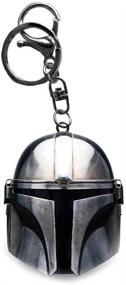 img 4 attached to 🔑 Mandalorian Helmet Keychain: Authentic Lucasfilms Official Merchandise