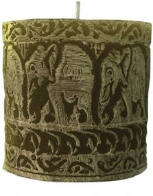 img 4 attached to GeetuBerry Beautiful Elephant Carved Scented Pillar Candle (Green)