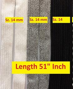 img 2 attached to 🧵 Kawaii Easy Crafting: 14mm X 51" Hoodie Drawstrings - High-Quality Replacement Cotton Flat Cord String for Sweatpants, Sweatshirts, Jackets, Coats, Shorts, Pants, Trunks, Shoes, Sneakers