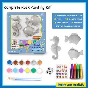 img 3 attached to Animal Rock Painting Kit Kids