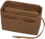 felt purse organizer insert with zipper - handbag & tote shaper for speedy neverfull tote - 5 sizes available logo