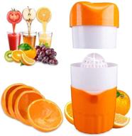 manual lemon lime citrus juicer with container 100ml - dishwasher safe, plastic, anti-drip filter mechanism logo