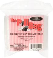 💊 the pill bag 100 count - convenient 3" x 2" size, 3 mil thickness (2 pack) logo