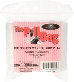 img 1 attached to 💊 The Pill Bag 100 Count - Convenient 3" X 2" Size, 3 Mil Thickness (2 Pack)