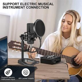 img 3 attached to 🎙️ Professional Recording Bundle: BEHRINGER UM2 Audio Interface and Large Diaphragm Condenser Microphone with Table Top Stand, Pop Filter, XLR Cable – Perfect for Guitar, Live Streaming, PC