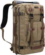 witzman канвасный рюкзак винтаж для путешествий, большой рюкзак для ноутбука с возможностью превращения в плечевой рюкзак (a519-1 / классический светло-зеленый) логотип