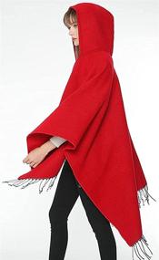 img 1 attached to Reversible Cardigan Oversized Vintage Blanket Women's Accessories