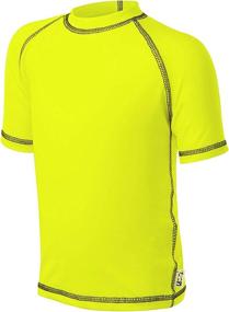 img 2 attached to 👕 Yellow UZZI Boys' Clothing Sleeve Rashguard T-Shirt - Swimwear Department