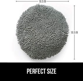 img 1 attached to 🦍 Gorilla Grip Shag Chenille Toilet Lid Cover - Machine Washable, Ultra Soft Plush Seat Cover, Large Fabric 19.5x18.5 Inch - Fits Most Toilet Lids - Bathroom Accessories and Decor (Gray)