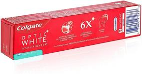 img 1 attached to Colgate Optic White Teeth Whitening Toothpaste - Travel Size (1.3 oz), Pack of 6: Stain Fighter, Fresh Mint Gel for Brighter Smiles