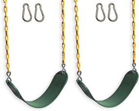 img 4 attached to 🥇 High-Quality Replacement Swing Seats with 66" Coated Swing Chains and Snap Hooks - Perfect for Kids and Adults - Playground Swing Set Accessories by Eastern Jungle Gym