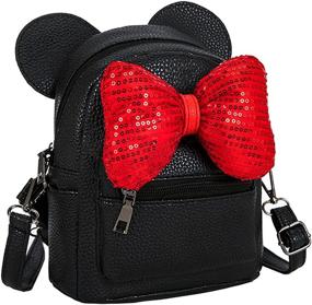 img 3 attached to Cartoon Polka Dot Convertible Backpack Crossbody Backpacks in Kids' Backpacks