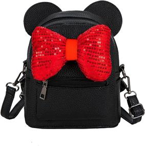 img 4 attached to Cartoon Polka Dot Convertible Backpack Crossbody Backpacks in Kids' Backpacks