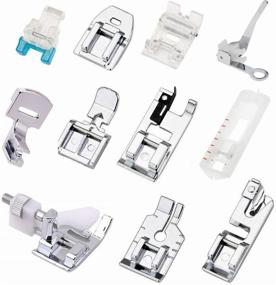 img 4 attached to 🧵 11-Piece Low Shank Snap-On Sewing Machine Presser Feet Set for Singer, Brother, Janome, Babylock, Kenmore, Euro-Pro, White, Juki, New Home Sewing Machines by YEQIN