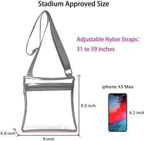 img 2 attached to Clear Purse F Color Stadium Approved Women's Handbags & Wallets