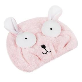 img 1 attached to 🐰 Adorable Cartoon Rabbit Hair Drying Towel for Kids Girls: Ultra Absorbent Coral Velvet Children Dry Hair Hat, Fast Drying Bath Towel Wrap - Perfect Gift for Bathing, Spa, Swimming