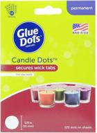 🕯️ glue dots double-sided dots wick stickers for candle making - clear, ⅝’’ - 120-pack, transparent adhesive for secure wick placement logo