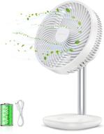 🔋 smartdevil rechargeable battery operated small desk fan - 4 speed levels, portable personal table fan for home office bedroom or outdoor use - quiet operation, adjustable tilt - white logo