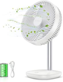 img 4 attached to 🔋 SmartDevil Rechargeable Battery Operated Small Desk Fan - 4 Speed Levels, Portable Personal Table Fan for Home Office Bedroom or Outdoor Use - Quiet Operation, Adjustable Tilt - White