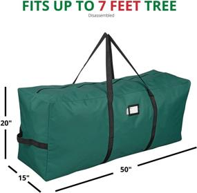 img 1 attached to 🎄 Primode Christmas Tree Storage Bag - 7.5 Ft. Holiday Tree Organizer, Durable 600D Oxford Material, Heavy Duty Xmas Storage Box (Green)