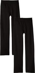 img 1 attached to Hanes Fleece Sweatpant 2 Pack Medium Girls' Clothing