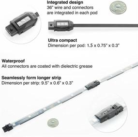 img 3 attached to 🏍️ XK-GLOW KS-MOTO-ADVANCE 10 Pod 8 Strip 2nd gen XKchrome Motorcycle LED Accent Light Kit with App Control for Advanced Lighting Effects