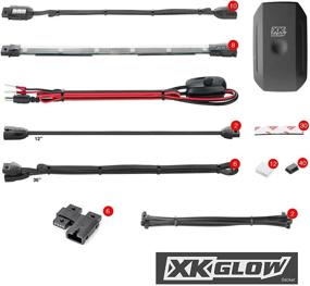 img 4 attached to 🏍️ XK-GLOW KS-MOTO-ADVANCE 10 Pod 8 Strip 2nd gen XKchrome Motorcycle LED Accent Light Kit with App Control for Advanced Lighting Effects