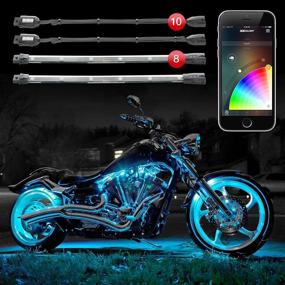 img 2 attached to 🏍️ XK-GLOW KS-MOTO-ADVANCE 10 Pod 8 Strip 2nd gen XKchrome Motorcycle LED Accent Light Kit with App Control for Advanced Lighting Effects