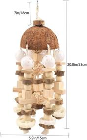img 3 attached to 🐦 Wooden Building Blocks Bird Toy: Perfect Chew Toy for Small & Medium Parrots and Birds