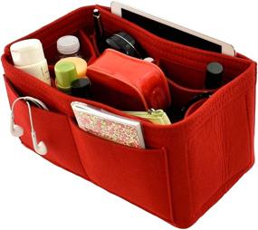 img 1 attached to Fuchsia Handbag Organizer Insert for Women's Accessories - Enhance Your Handbag's Organization