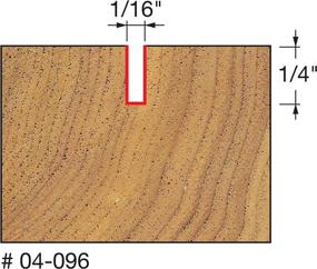 img 3 attached to 🔴 Freud 1/16" Double Flute Straight Bit with 1/4" Shank (04-096), Red - Enhanced SEO