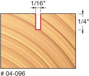 img 1 attached to 🔴 Freud 1/16" Double Flute Straight Bit with 1/4" Shank (04-096), Red - Enhanced SEO