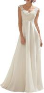 abaowedding women's wedding dress with lace, double v-neck, sleeveless, ideal for evening events logo