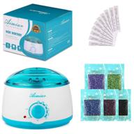 🔥 wax warmer hair removal kit + 5 bags of hard wax beans + 10 applicator sticks (wax warmer with 5 bags of wax beans) logo