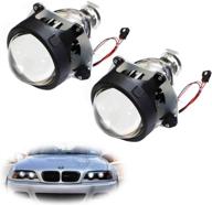 pair of ijdmtoy 3.0-inch h1 bi-xenon headlamp projector lenses - ideal for headlight retrofit, custom headlamp conversion logo