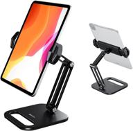 📱 bsoon tablet stand holder - adjustable desktop tablet mount cradle with sturdy base - foldable phone stand for desk - compatible with ipad pro 11 / 12.9, mini, air, kindle and 4.7&#34; to 13&#34; tablets (black) logo