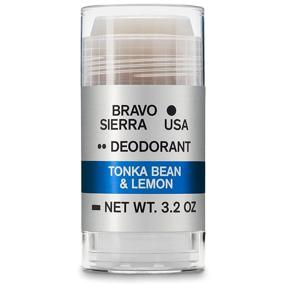 img 4 attached to 🌿 Bravo Sierra Men's Natural Deodorant – Aluminum-Free, Long Lasting Odor & Sweat Control – Tonka Bean and Lemon, 3.2 oz – Paraben-Free, Baking Soda Free, Vegan & Cruelty Free – Non-Staining Formula