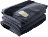 🔥 hudson bay king size blanket: stay warm and cozy with 8 point comfort - charcoal logo