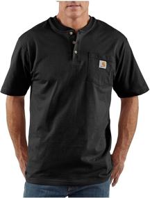 img 1 attached to Carhartt Workwear Pocket Henley 4X Large: High-Quality Men's Clothing and Shirts