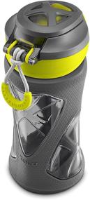 img 1 attached to 16 oz Grey/Green ZULU Torque Kids Tritan Plastic Water Bottle with Silicone Sleeve