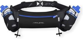 img 4 attached to 🍾 Fitletic Hydra 16 Hydration Belt with No Bounce Technology: Perfect for Marathon, Triathlon, Ironman, Trail, 5K, 10K Running. Available in Various Sizes & Colors with 2x 8 Oz Water Bottles