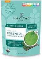 🍃 navitas organics essential superfood protein blend - vanilla & greens: organic, non-gmo, gluten-free, 8.4oz bag, 10 servings logo