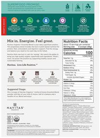 img 3 attached to 🍃 Navitas Organics Essential Superfood Protein Blend - Vanilla & Greens: Organic, Non-GMO, Gluten-Free, 8.4oz Bag, 10 Servings