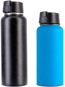 img 1 attached to 🔝 BPA-Free Flip Replacement Tops and Straw Lids for Sport 32oz and 40oz Wide Mouth Bottles – Leak Proof Spout Caps for Wide Mouth Insulated Bottles (1pc Flip)