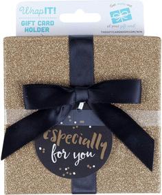 img 3 attached to 🎁 Stylish Black and Gold Gift Card Holder Box - Perfect for Gifting, 3-Pack, 4 x 4 x .5 Inches